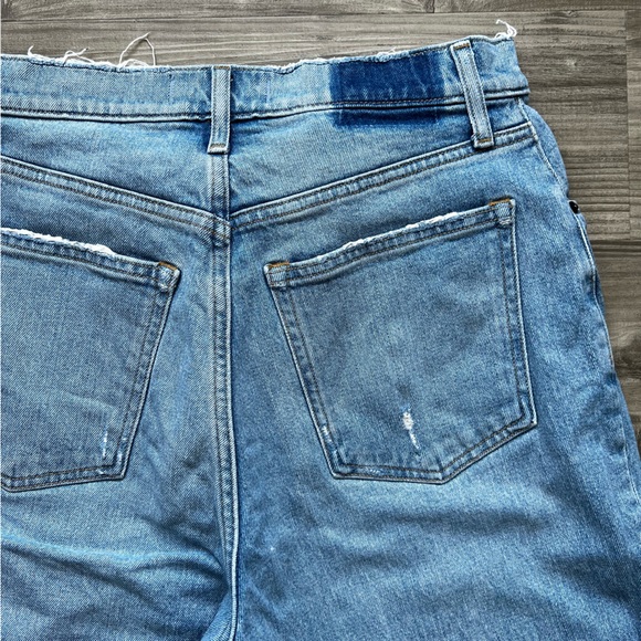 ABERCROMBIE & FITCH Curve Love Stretch Ultra High Rise 90s Straight Blue Jean - Picture 5 of 16